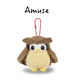 日本代购amuse正版可爱猫头鹰公仔玩偶娃娃毛绒包挂件钥匙扣挂饰