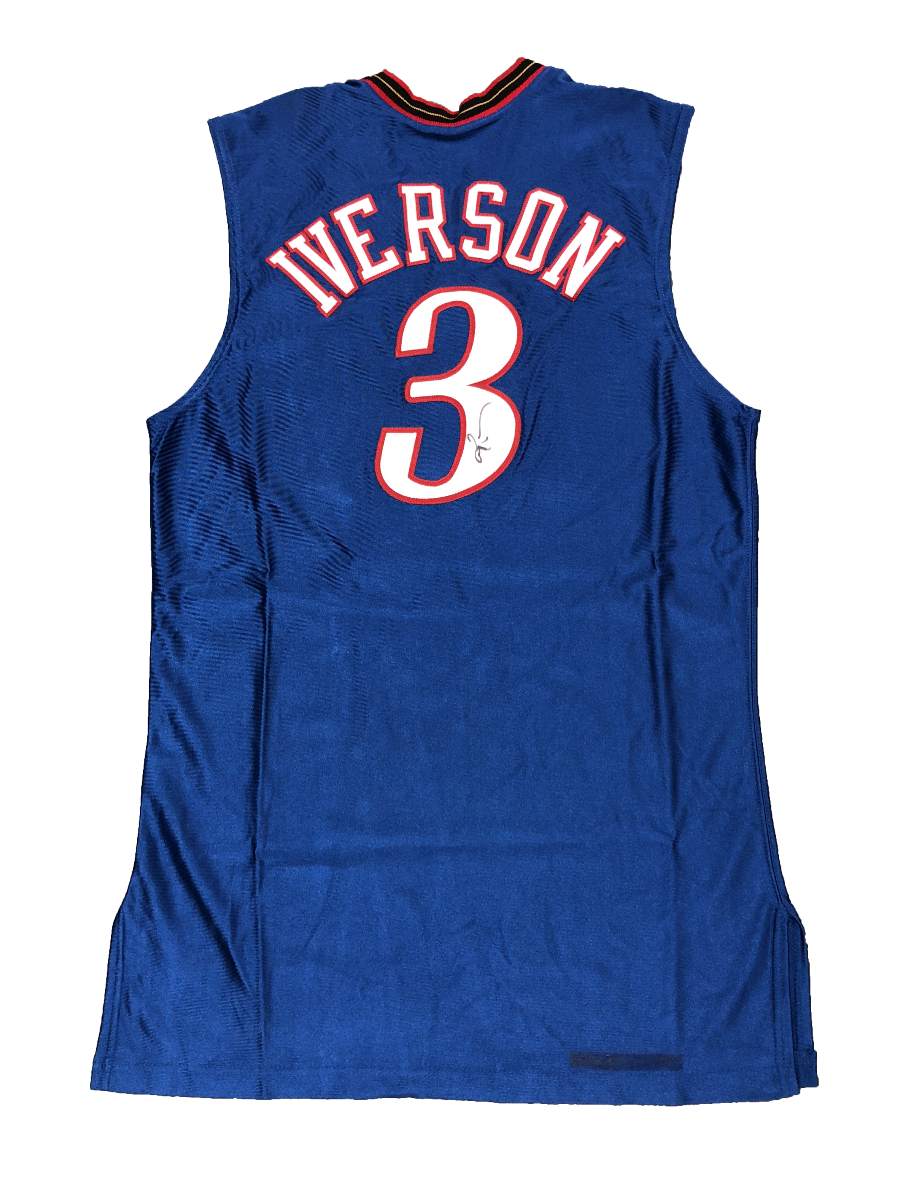 艾弗森签名 01-02赛季 费城76人第二客场球衣 game used落场版