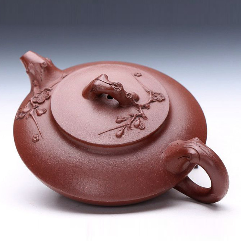 宜兴名家紫砂壶收藏专场  助理工艺美术师 凌燕琴作品 梅花虚扁壶附 