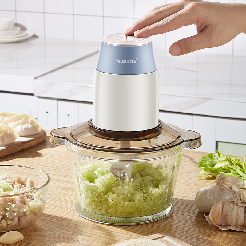 蒜泥神器绞蒜泥机电动搅碎机捣碎器家用绞打切大蒜机绞肉机多功能