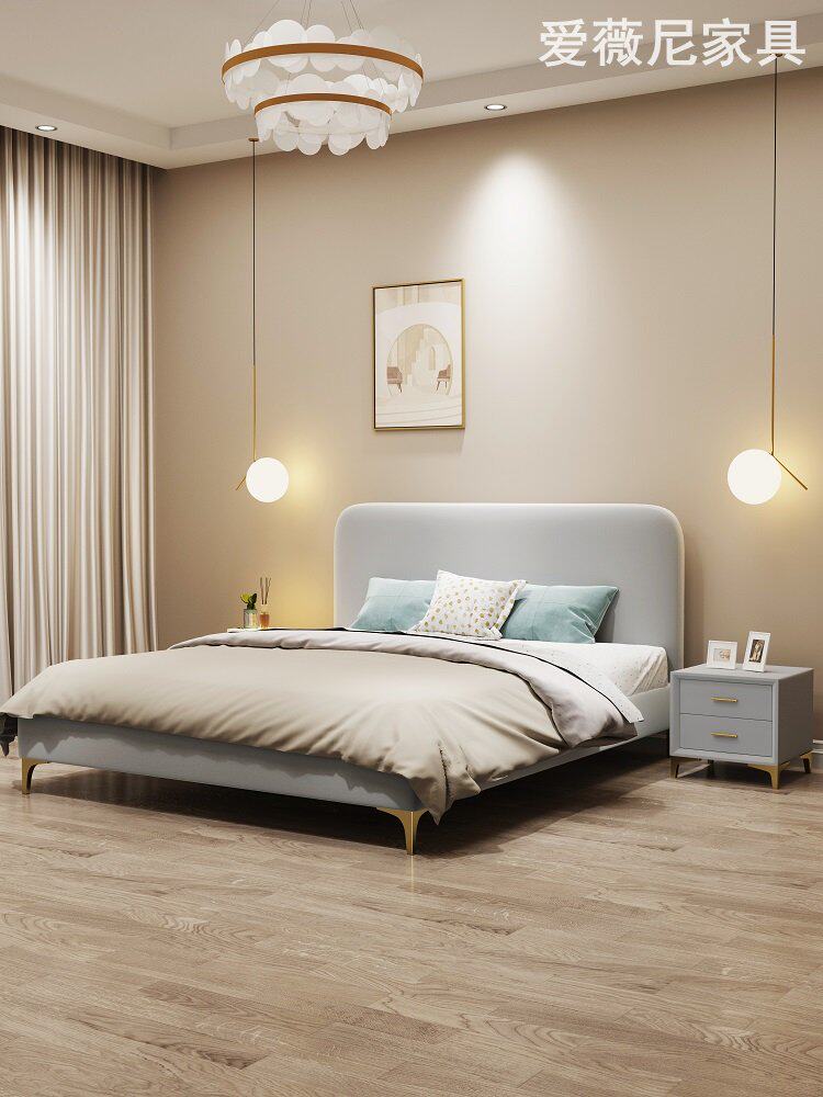 实木床现代简约欧式双人床主卧大床