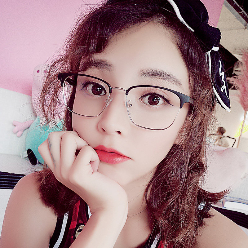 适悟近视眼睛框镜架女韩版潮复古个性方框素颜眼镜圆脸轻可配度数