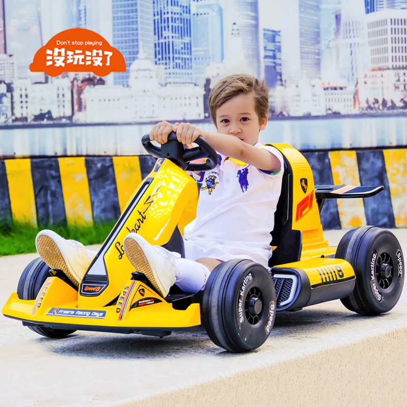 儿童电动车四轮卡丁车f1童车宝宝玩具车可坐大人成人漂移赛车男孩