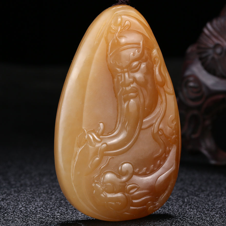 【一品关公】省级玉石雕刻大师王晓义 和田玉挂件 63.37g me1153