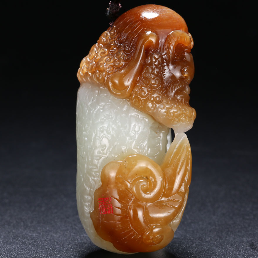 【达摩】省级玉石雕刻大师王晓义 和田玉挂件 72.00g me1066