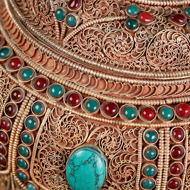 藏式手工掐丝宝瓶 双林禅寺佛法加持 0.96kg