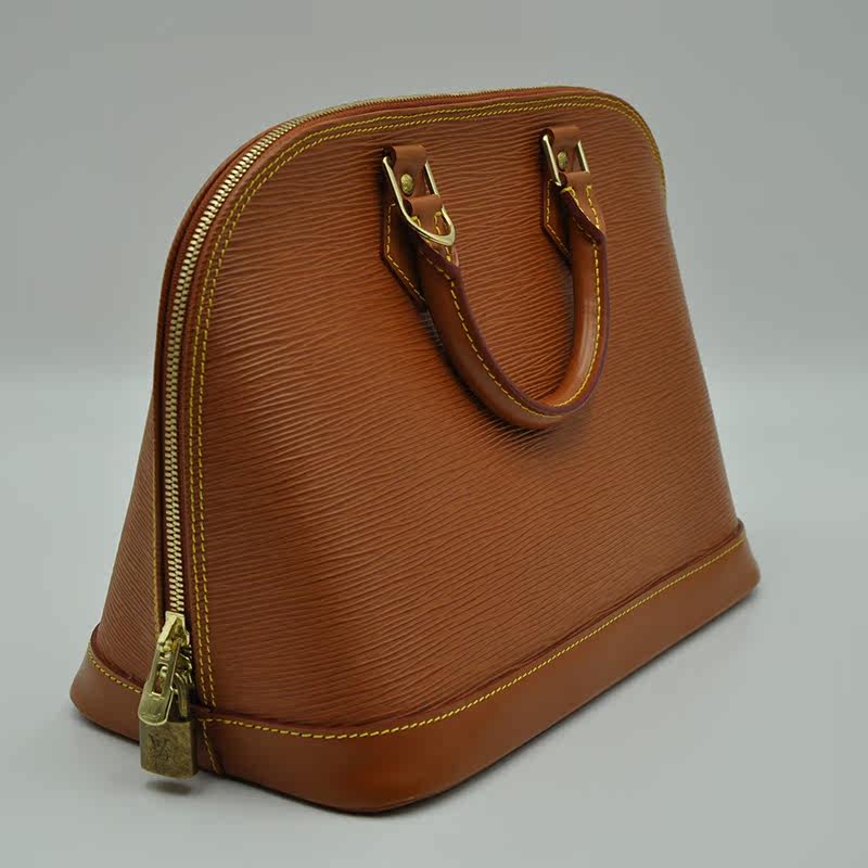 【9.0新】lv 女士棕色水波纹牛皮手提包