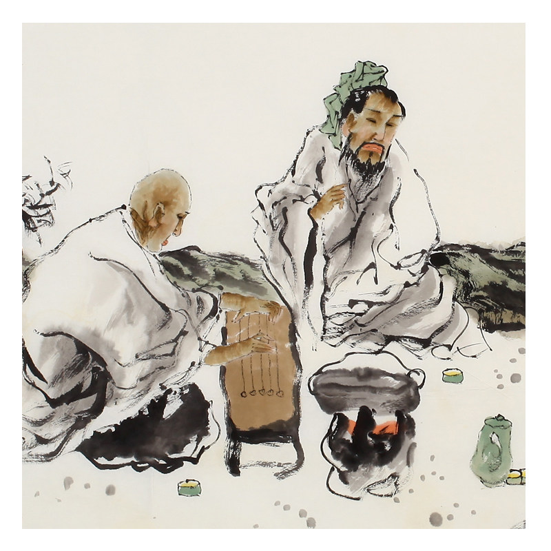 姜凤《高士雅集图》女画家协会秘书长