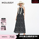 MOUSSY 2024夏季新品南法度假风露腰碎花吊带连衣裙028HSA30-1261