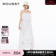 MOUSSY 2024夏季新品南法度假风纯欲吊带蕾丝连衣裙028HSA30-1091