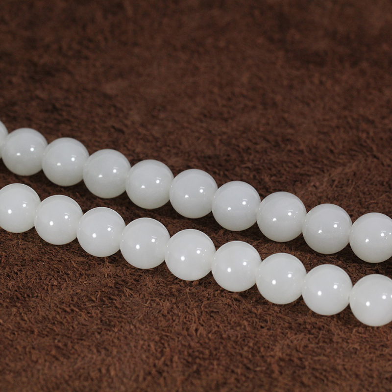 276.95克 108颗12mm 和田玉羊脂白玉108粒念珠j