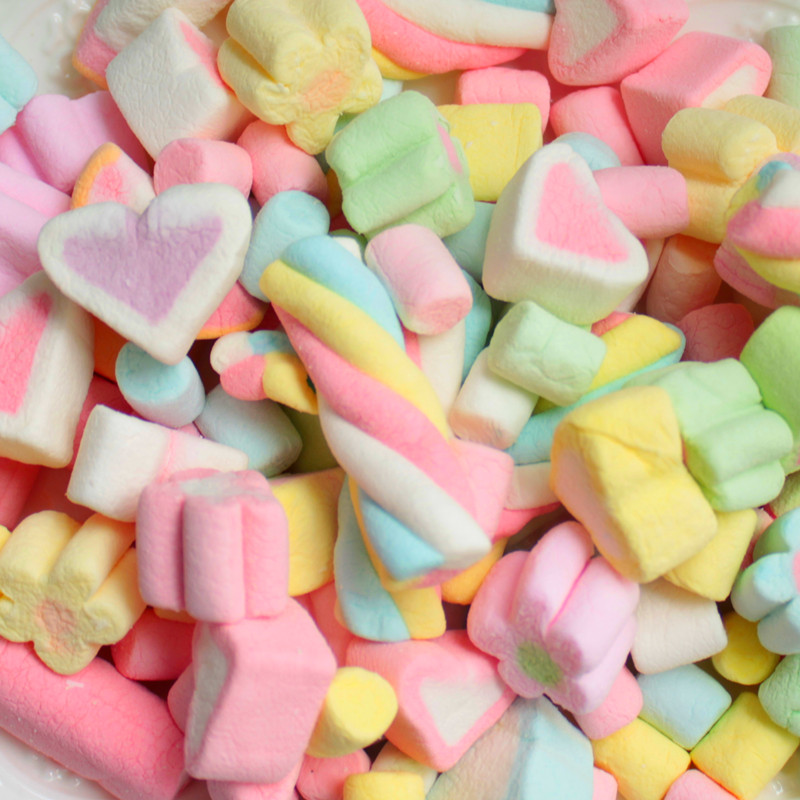 彩色混合棉花糖儿童零食糖果蛋糕装饰糖食品脆皮糖果包邮清仓处理