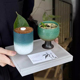 云雾|设计感绿野咖啡杯亚克力托盘试饮陶瓷杯套装咖啡店专用