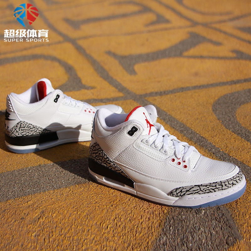 Air Jordan 3 OG NRG AJ33 White cement Burst Flame Red Crystal Bottom 923096-101in the Sports shoes new , Basketball shoes category - from Buy2taobao.com to provide professional Taobao agent buy service