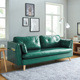 北欧简约现代小户型单双人三人客厅日式办公室皮沙发整装皮艺沙发