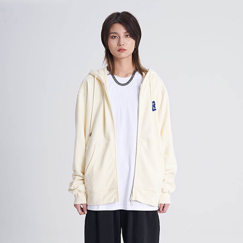 ozoneholeozol拉链开衫外套国潮ins宽松男女连帽卫衣破裂刺绣