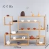 Tea set lưu trữ hiển thị rack tea cup rack pot đốt cháy paulownia nhỏ đa borg trang trí tủ trưng bày đơn giản gỗ rắn - Trà sứ