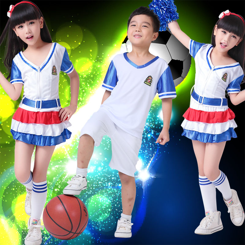啦啦操拉拉队服装男女儿童运动会足球宝贝团体学生成人演出服套装