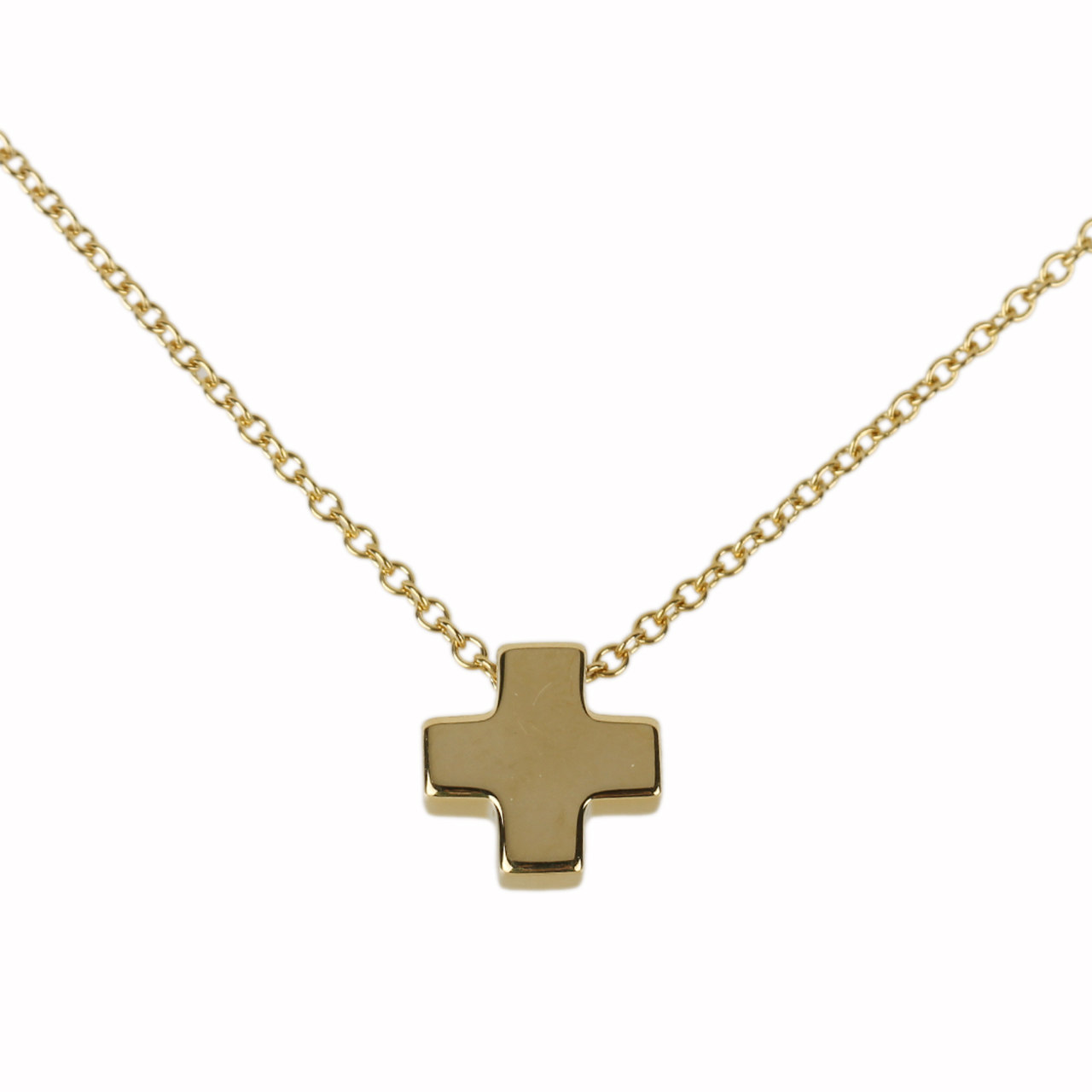 【9.5新】蒂芙尼750黄金十字项链151130011