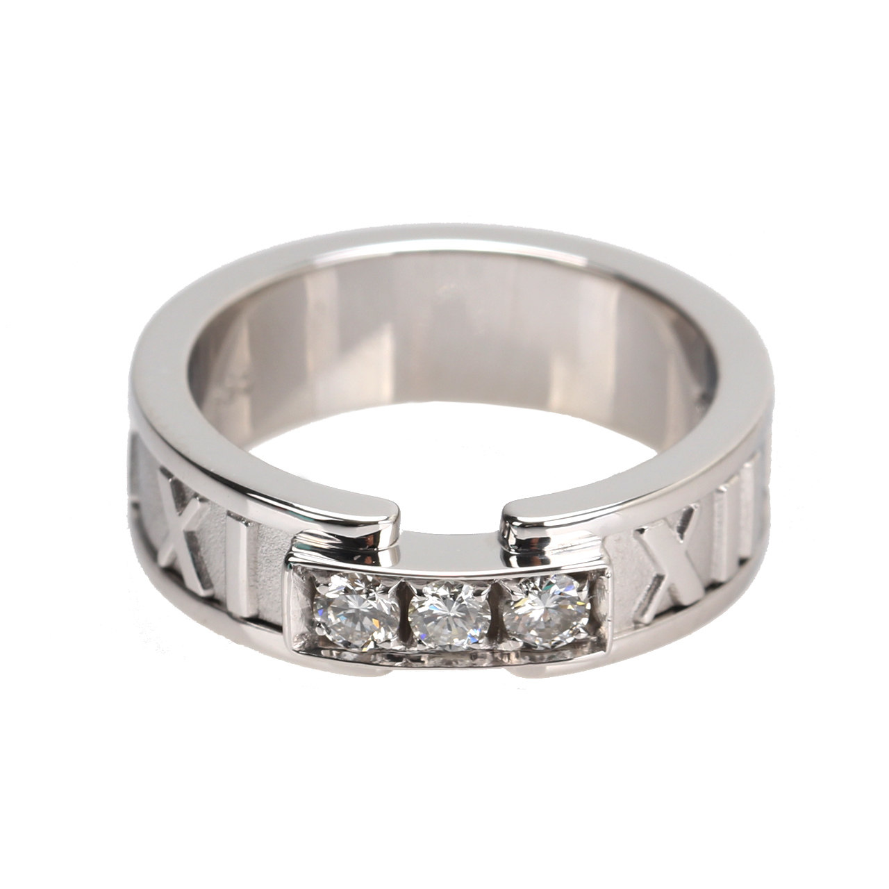 [9.5新]蒂芙尼tiffany女士镶钻750白金戒指国内9号70331033