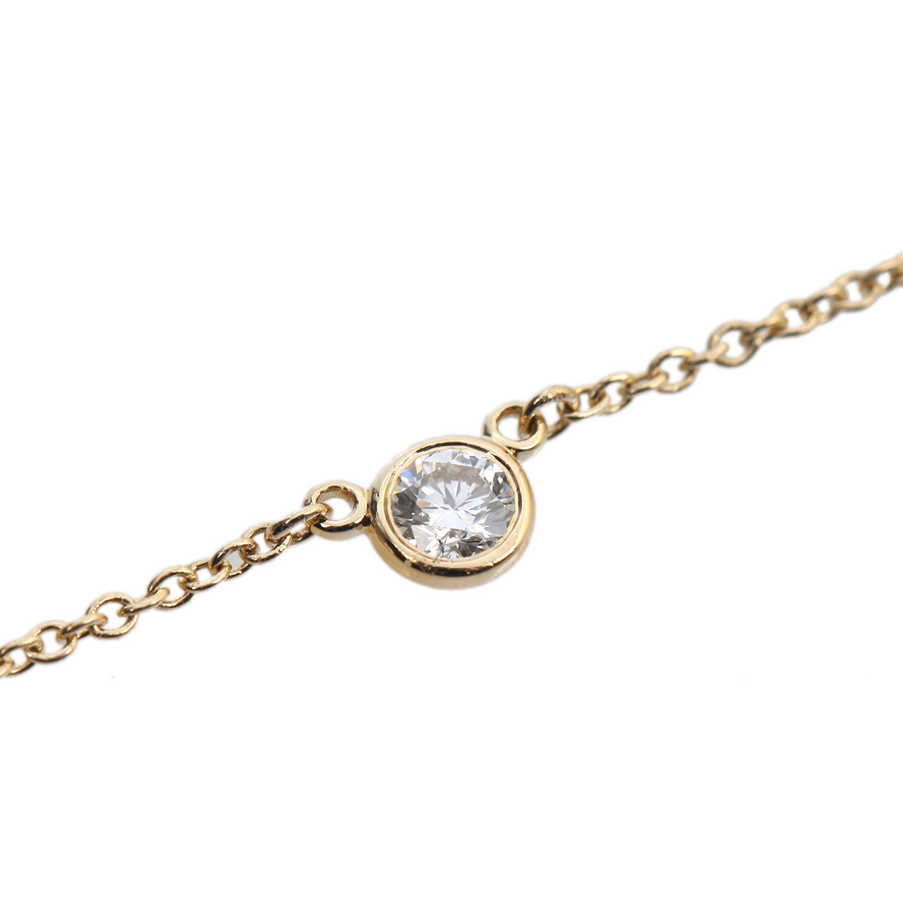 [9.5新]蒂芙尼tiffany女士750黄金单钻项链70111015