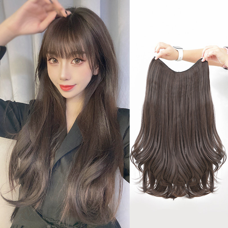 假发片女长发长卷发大波浪蓬松自然逼真圆脸发型隐形内网u型假发