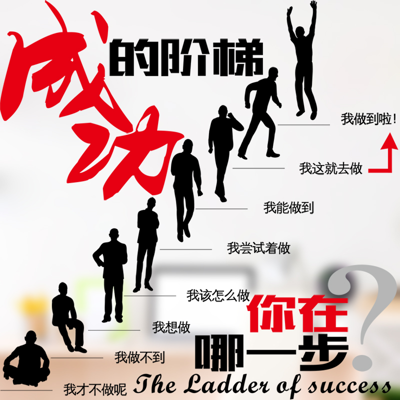 办公室墙面装饰励志语初三班级布置教室文化墙贴纸初中生标语语录