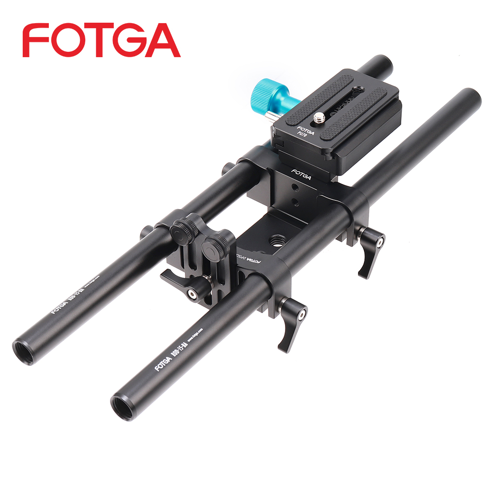 FOTGA DP3000升降云台支架底座15mm双管夹相机摄像摄影快装板M3