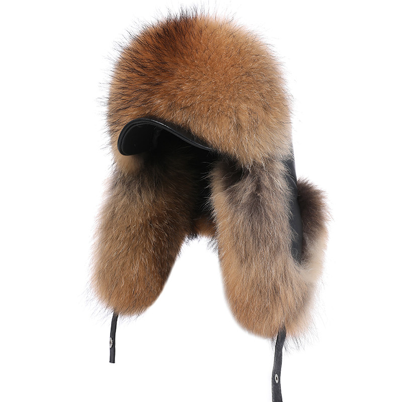男女通用 皮草雷锋帽 狐狸毛 整皮全毛 超大保暖抗寒帽子