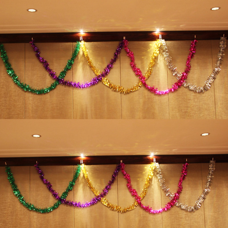 可瑞可家 节庆用品装饰彩条婚房装饰彩色毛条气氛装饰彩条2米一条