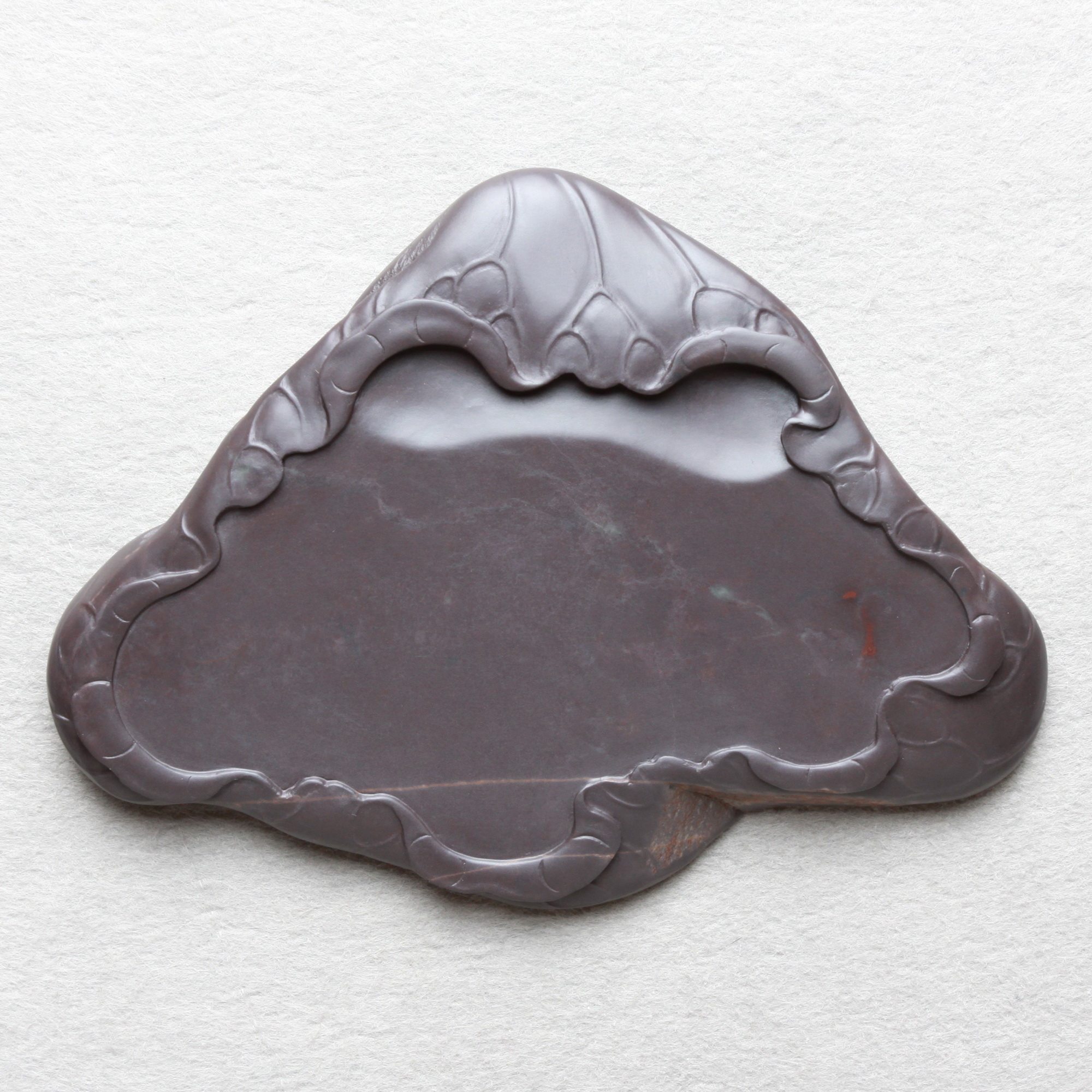 荷叶砚 端溪老坑材质 工艺美术师 黄智谋 作品