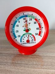 指针式大圆盘温湿度计家用温度计大棚干湿计可挂可立式温湿度计仪