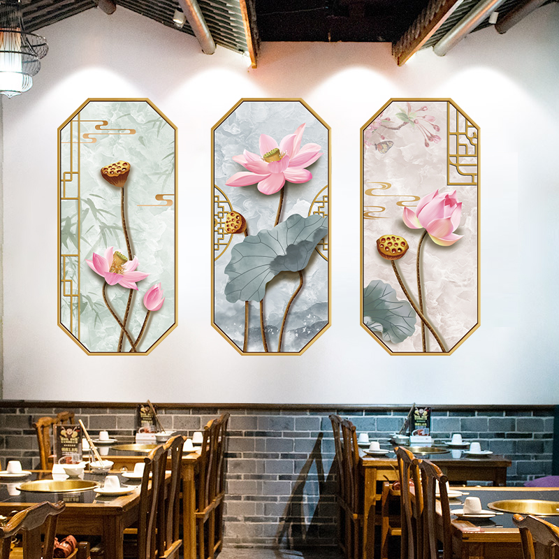 餐厅背景墙装饰画贴纸3d自粘