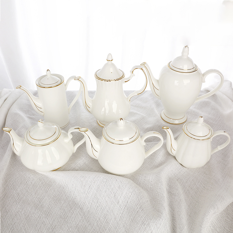 陶瓷茶壶咖啡壶大号大容量冷水壶泡茶壶高档骨瓷茶具凉水壶花茶壶