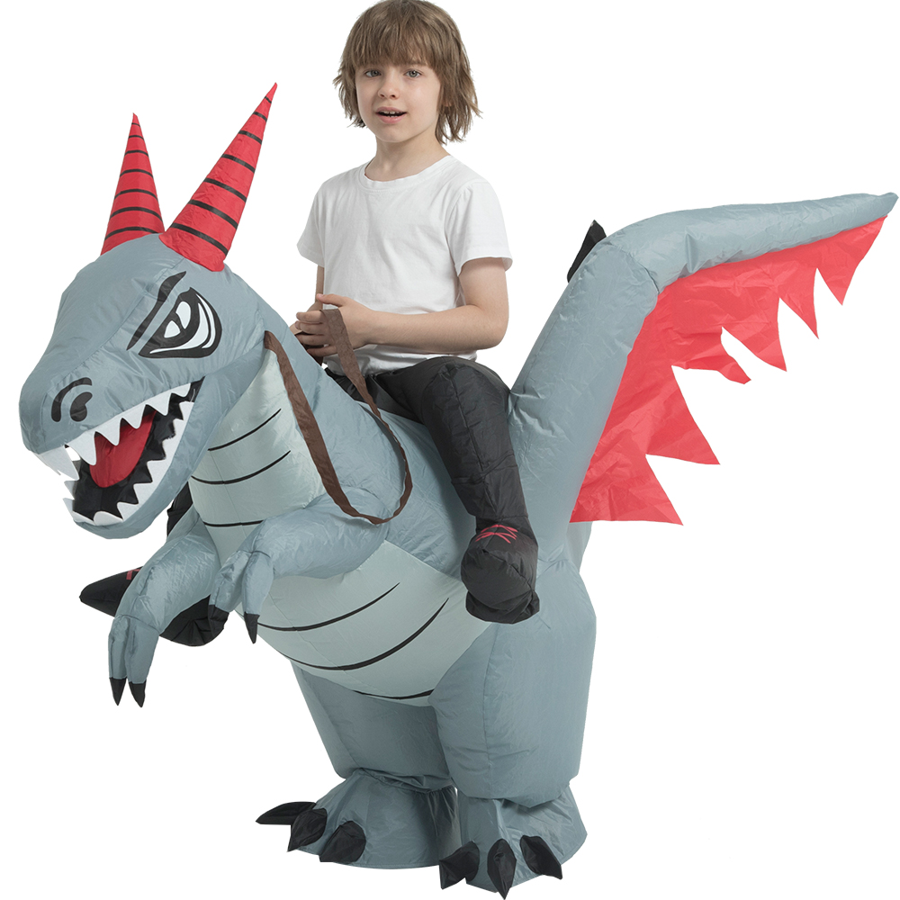 万圣节儿童服装西方邪恶龙dragon装扮道具玩偶服小恐龙充气衣服男