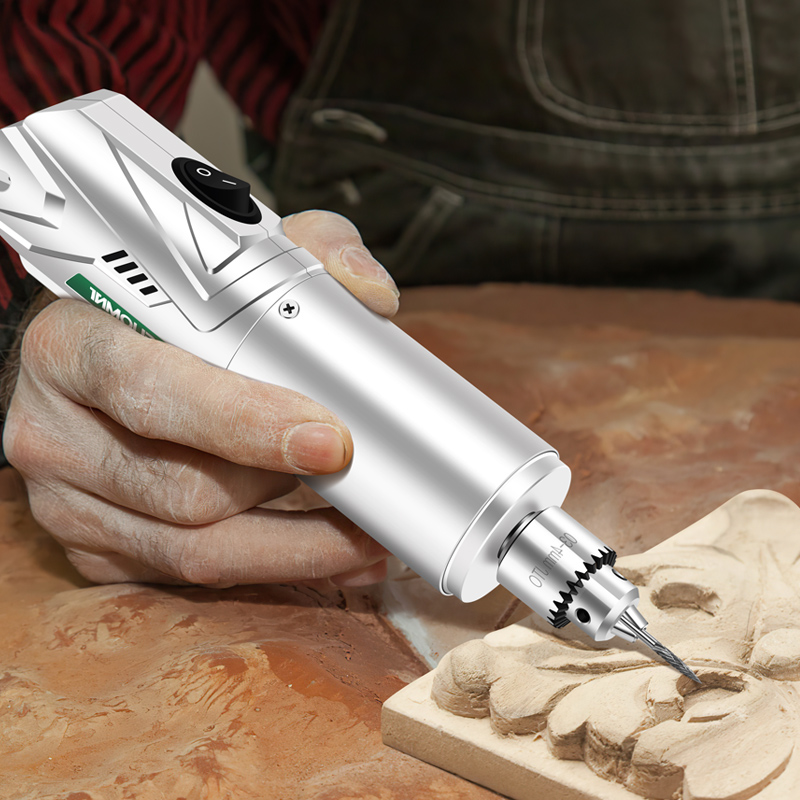 德国美耐特正反转调速电磨机静音玉石木工雕刻三爪夹头手持打磨机