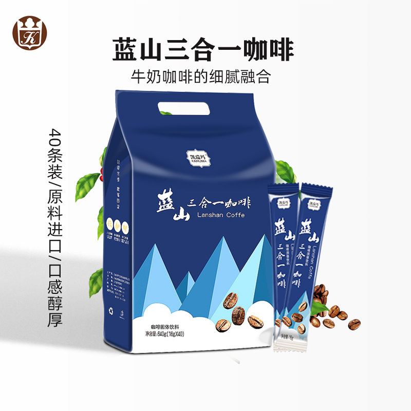 凯瑞玛咖啡蓝山风味咖啡40条三合一即溶咖啡速溶咖啡粉冲泡饮品|ruв категории кофе/хлопья/напиток, растворимый кофе/кофе/порошок, растворимый кофе - от Buy2taobao.com для оказания профессиональной услуги покупки агента Taobao