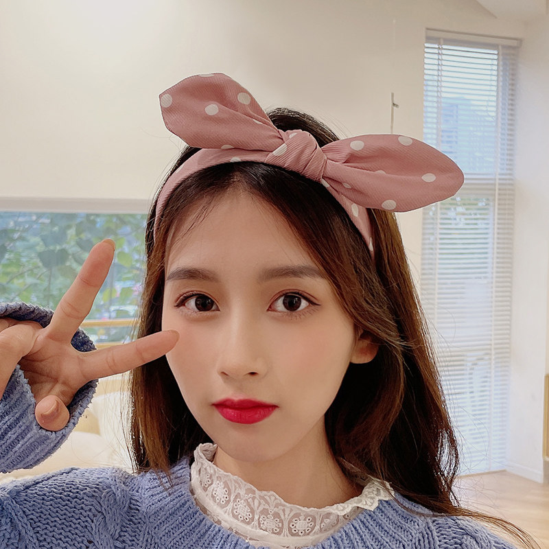 韩版发饰成人布艺蝴蝶结发箍宽版压发头箍女生简约发箍卡百搭头饰