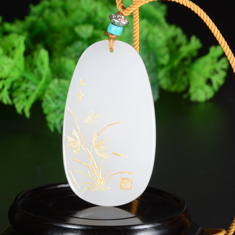 和田玉羊脂玉君子之风挂件15.45克