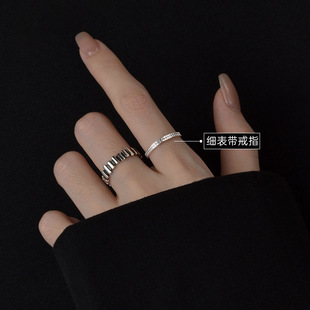 不规则开口戒指女小众设计时尚个性气质冷淡风可调节食指指环