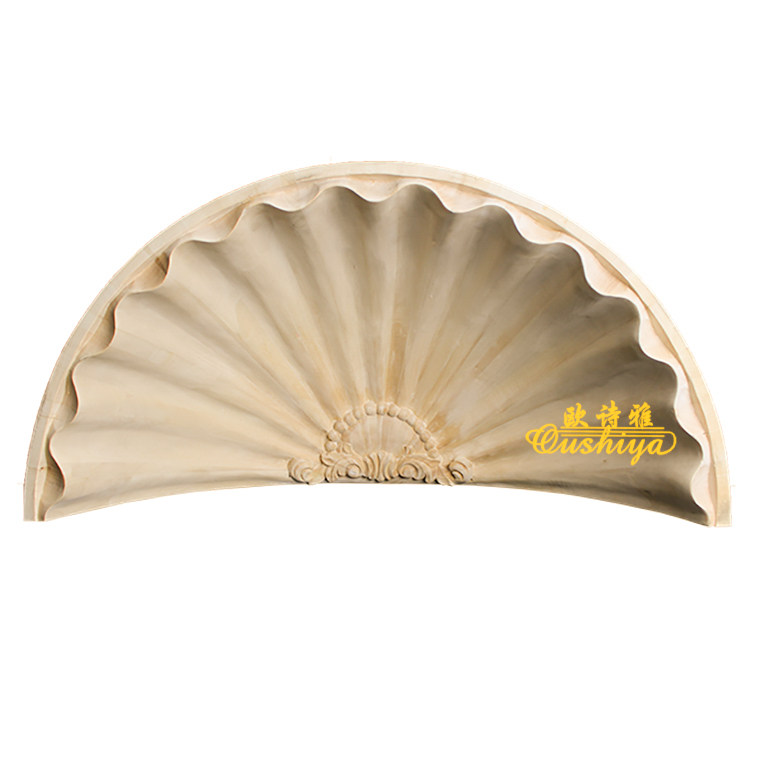 欧诗雅东阳木雕实木贝壳欧式书房橱柜酒柜圆顶半圆造型纯手工雕刻