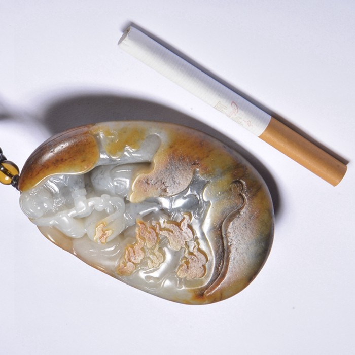 和田玉 大圣灭火 把件252克