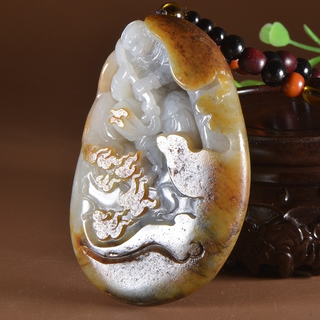 和田玉 大圣灭火 把件252克