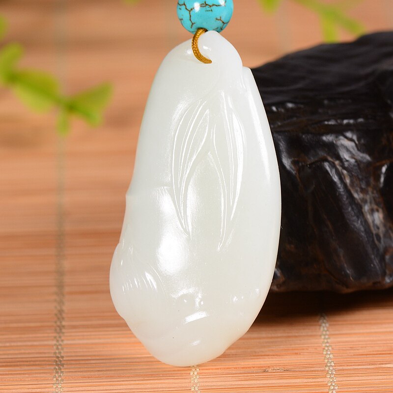 和田玉羊脂玉 节节高升挂件26.0183克