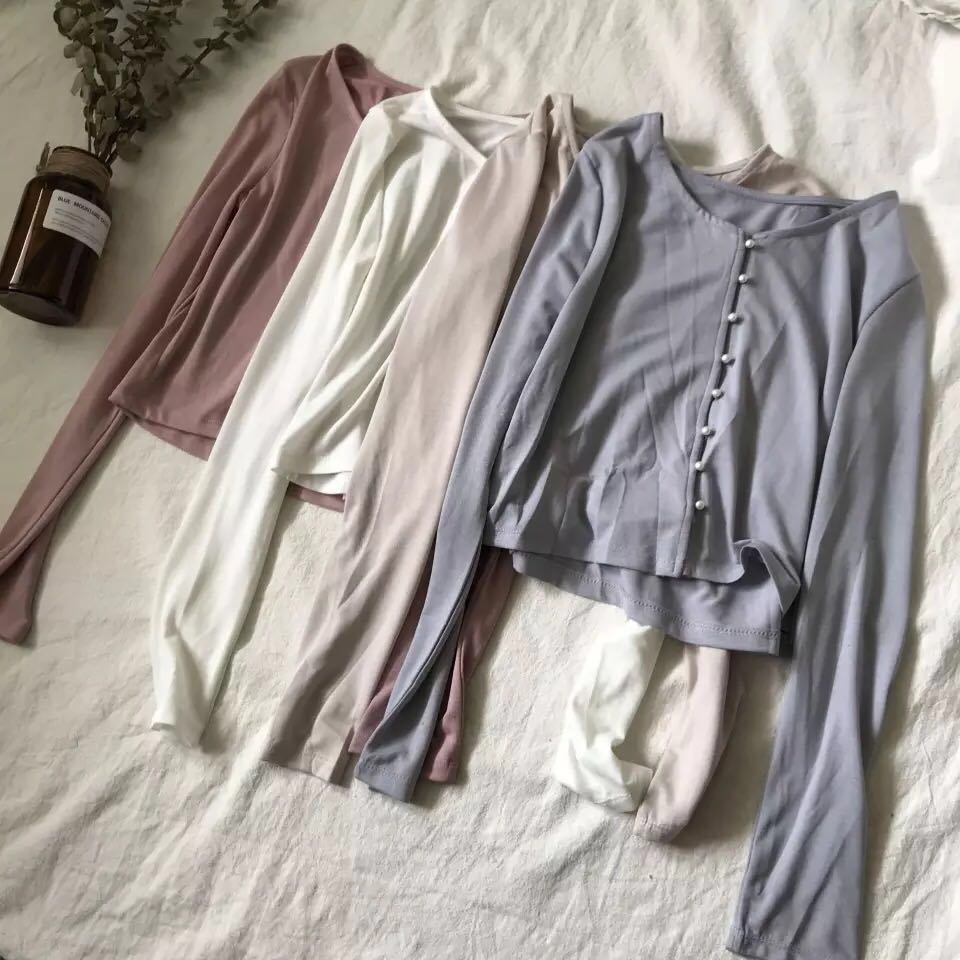 原创设计很精致的珍珠扣小开衫 扣起来上衣也很好看|msdalam kategori Butik wanita / wanita, jaket pendek - dari Buy2taobao.com untuk memberikan perkhidmatan ejen Taobao profesional membeli
