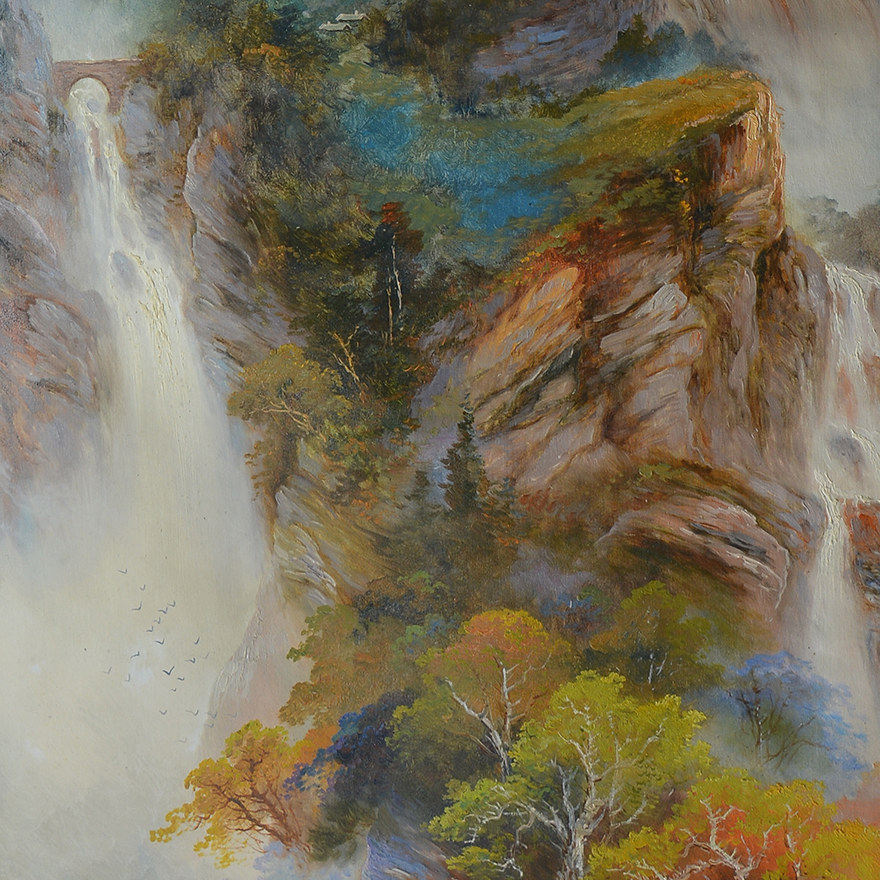 唐建刚118x178《庐山飞瀑》a 学院新秀 【红蜓艺术】