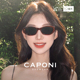CAPONI猫眼墨镜女款2025新款复古窄框偏光太阳眼镜防晒防紫外线