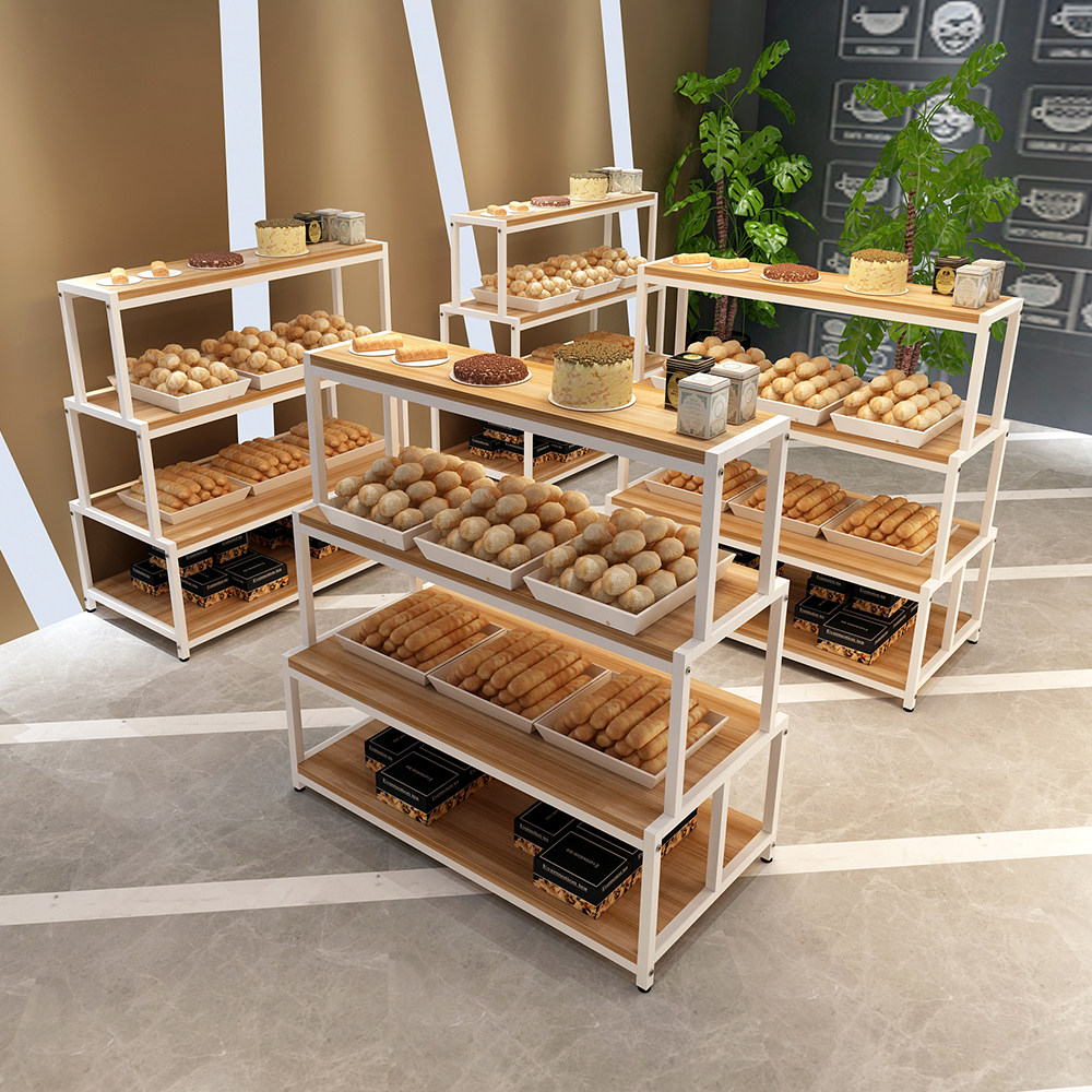 创意面包点心柜中岛柜边柜零食促销台货架展架便利店母婴店中岛架