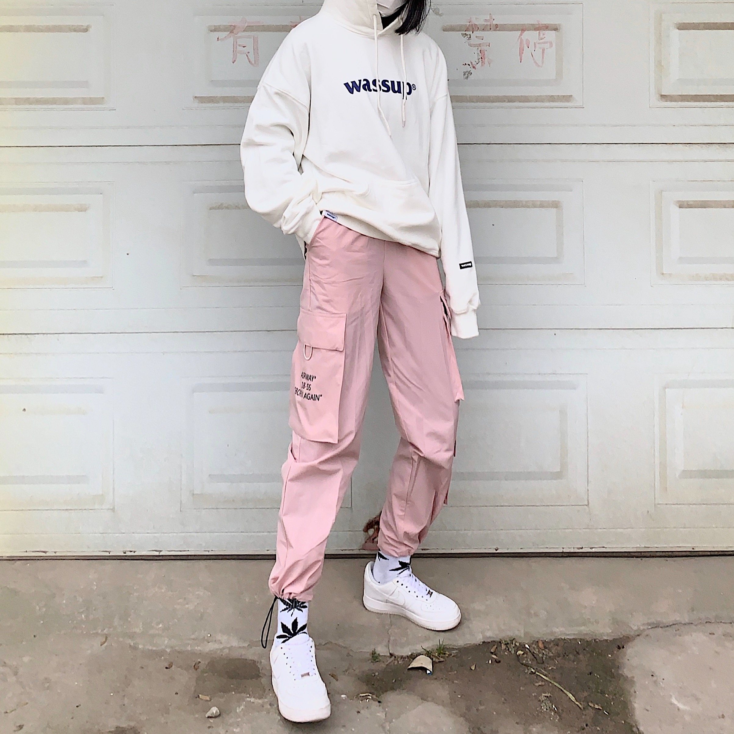 airway_airway 18ss 多口袋抽绳束脚裤 工装大兜收脚裤 街舞嘻哈休闲