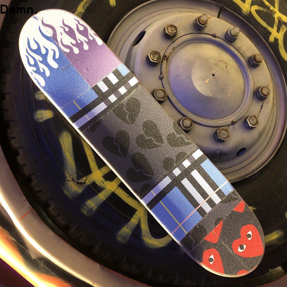 04amndamn滑板砂纸爱心砂纸川久双翘长板碎心ins同款砂纸